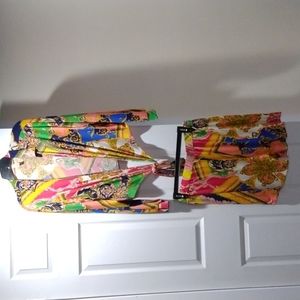 Multi color short set by a boutique size 1X